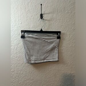 Hollister Stripped Cropped Tube Top, Size X-Small